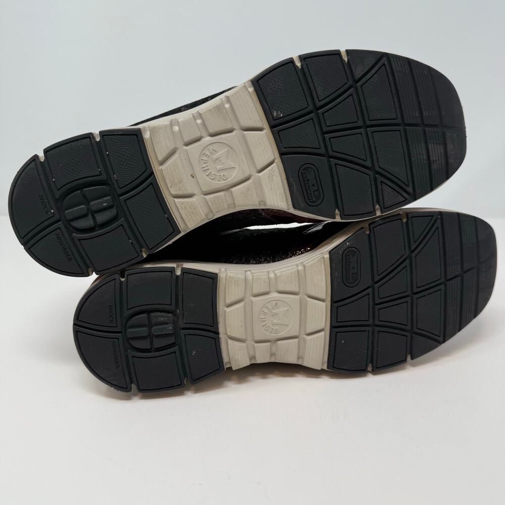 Mephisto YLONA Sneakers Women's 8.5 Marron Patent Leather Accents Metallic - Picture 6 of 13